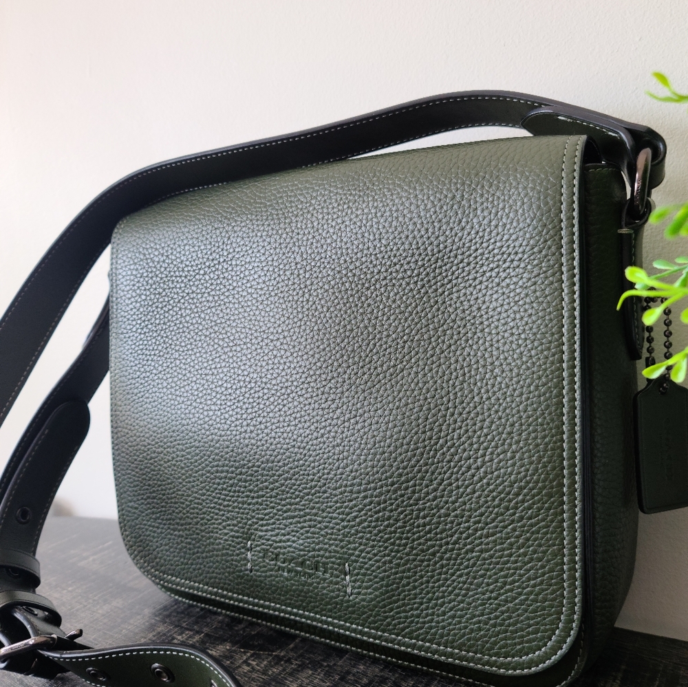 Coach Gotham Messenger Bag 27 Dark Shamrock #CO241